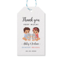 ベビー付きクマ性別リビールサンキューメッセージカード