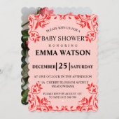 ベビー伝統的シャワー 招待状 (正面/裏面)