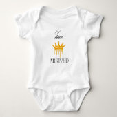 ベビー体スーツは「私は到着した」カスタマイズ可能 ベビーボディスーツ (正面)