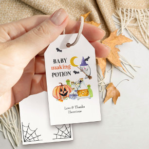 ベビー作りポションハロウィーンベイビーシャワー ギフトタグ