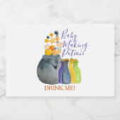 ベビー作りポションハロウィーンベイビーシャワー リキュールボトルラベル (シングルラベル)