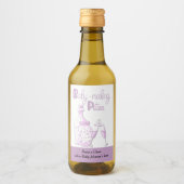 ベビー作りポションピンクグラス赤ちゃんシャワー好み ワインラベル (正面)