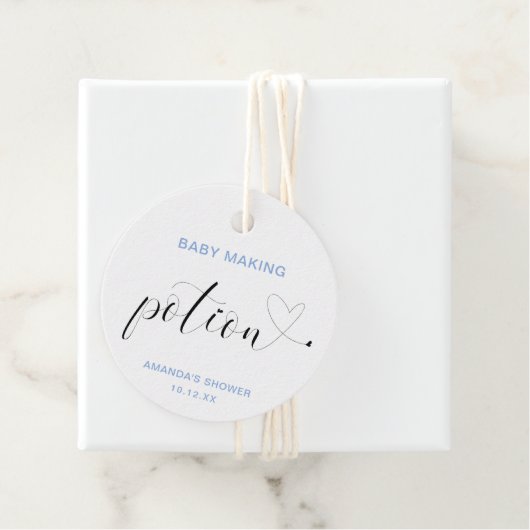 ベビー作りポーションかわいいブルーボーイ赤ちゃんシャワー フェイバータグ (インサイチュ)