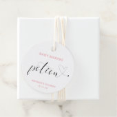 ベビー作りポーション可愛いピンクの女の子の赤ちゃんシャワー フェイバータグ (インサイチュ)