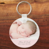 ベビー保写真酒パーソナライズされた キーホルダー (正面)