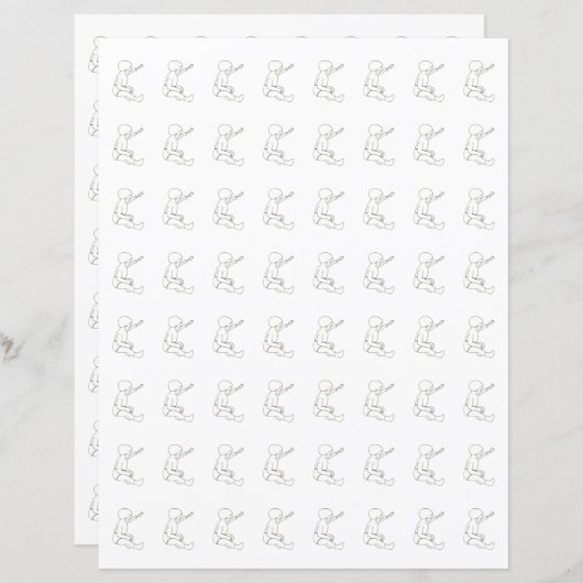 ベビー保持ハンマー、スクラップブック紙 (正面/裏面)