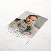 ベビー光洗礼金ゴールド 箔招待状 (回転した状態)