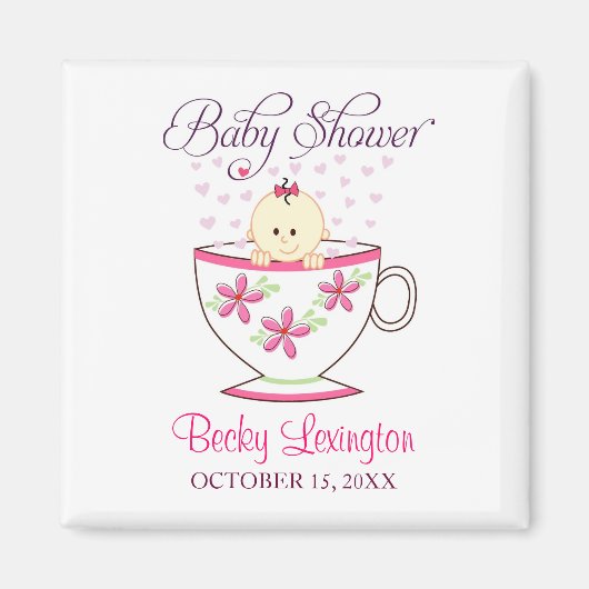 ベビー入りティーカップ磁石の引き立て マグネット (正面)