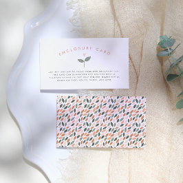 ベビー内開花ハート植物赤ちゃんシャワー囲い エンクロージャーカード