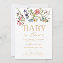 ベビー内開花ベビーシャワー招待状バンドル 招待状