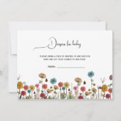 ベビー内開花花おむつベビーベビーシャワー サンキューカード (正面)