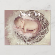 ベビー写真ありがとうお知らせポストカード