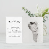 ベビー写真ありがとうお誕生日おめでとうカード 案内状 (スタンド正面)