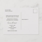 ベビー写真ありがとうお誕生日おめでとう ポストカード (裏面)