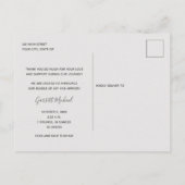 ベビー写真ありがとうお誕生日おめでとう ポストカード (裏面)