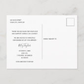 ベビー写真ありがとうお誕生日おめでとう ポストカード (裏面)