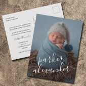 ベビー写真ありがとうお誕生日おめでとう ポストカード