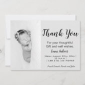 ベビー写真ありがとうお誕生日おめでとう 案内状 (正面)