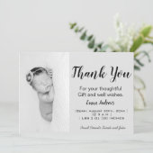 ベビー写真ありがとうお誕生日おめでとう 案内状 (スタンド正面)