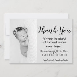 ベビー写真ありがとうお誕生日おめでとう 案内状