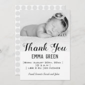 ベビー写真ありがとうお誕生日おめでとう 案内状 (正面/裏面)