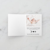 ベビー写真ありがとうございました出産のお知らせ 案内状 (内部)