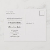 ベビー写真ありがとうスクリプト誕生発表 ポストカード (裏面)