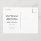 ベビー写真ありがとうスクリプト誕生発表 ポストカード (裏面)