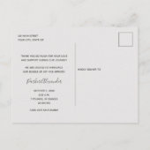 ベビー写真ありがとうスクリプト誕生発表 ポストカード (裏面)