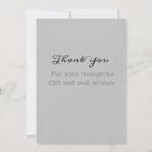 ベビー写真ありがとうスクリプト誕生発表 案内状 (裏面)