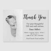 ベビー写真ありがとうスクリプト誕生磁気 (正面)