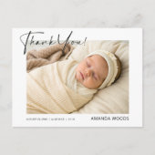 ベビー写真ありがとう 誕生お知らせポストカード ポストカード (正面)