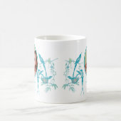 ベビー写真かわいいハミングバードファミリー コーヒーマグカップ (中央)