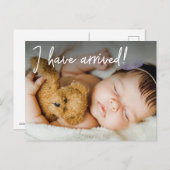ベビー写真が届いた誕生発表 案内ポストカード (正面/裏面)