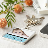 ベビー写真と誕生日 キーホルダー (側面)