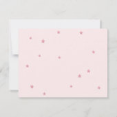 ベビー写真のお知らせ – ウェルカムベビーガールカード 案内状 (裏面)