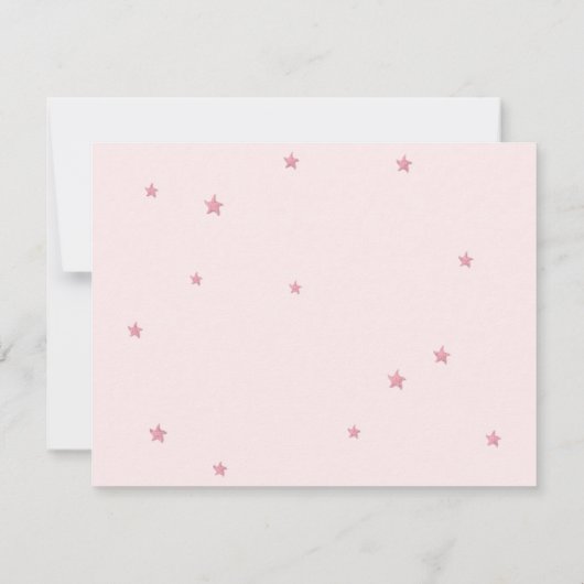 ベビー写真のお知らせ – ウェルカムベビーガールカード 案内状 (裏面)