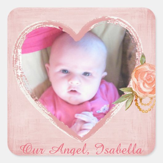 ベビー写真のシール スクエアシール (正面)