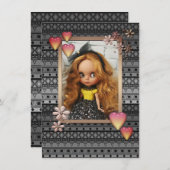 ベビー写真の人形，人形パーソナライズされた，趣味 案内状 (正面/裏面)