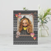 ベビー写真の人形，人形パーソナライズされた，趣味 案内状 (スタンド正面)