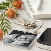 ベビー写真の名前と誕生日 キーホルダー (正面右)