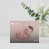ベビー写真の名前カスタム誕生のお知らせ (スタンド正面)