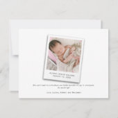 ベビー写真の名前カスタム誕生のお知らせ (裏面)