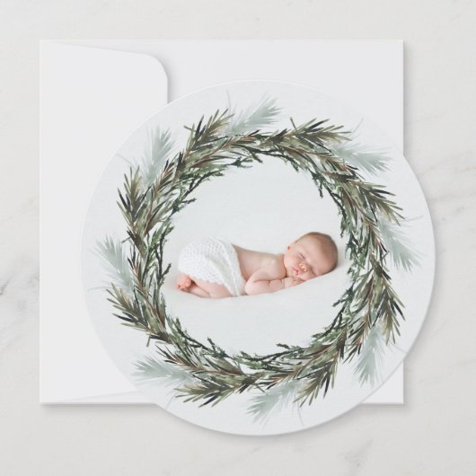 ベビー写真の外の冷たい写真 案内状 (正面)