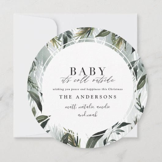 ベビー写真の外の冷たい写真 案内状 (裏面)