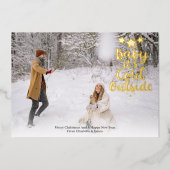 ベビー写真の外は寒い 箔シーズンカード (正面)