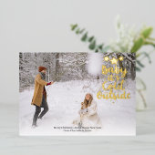 ベビー写真の外は寒い 箔シーズンカード (立ち正面)