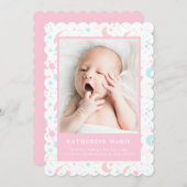 ベビー写真の発表 パステルムーン&ザスターズ シーズンカード (正面/裏面)