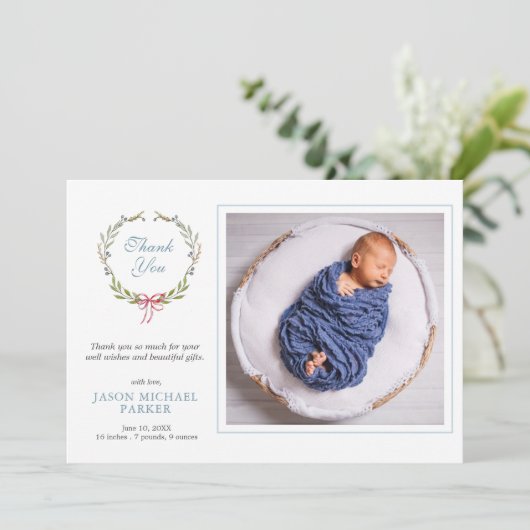 ベビー写真の緑ありがとう 案内状 (スタンド正面)