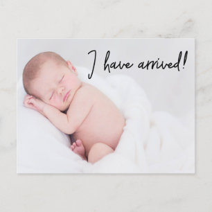 ベビー写真の誕生に関するお知らせが届きました 案内ポストカード